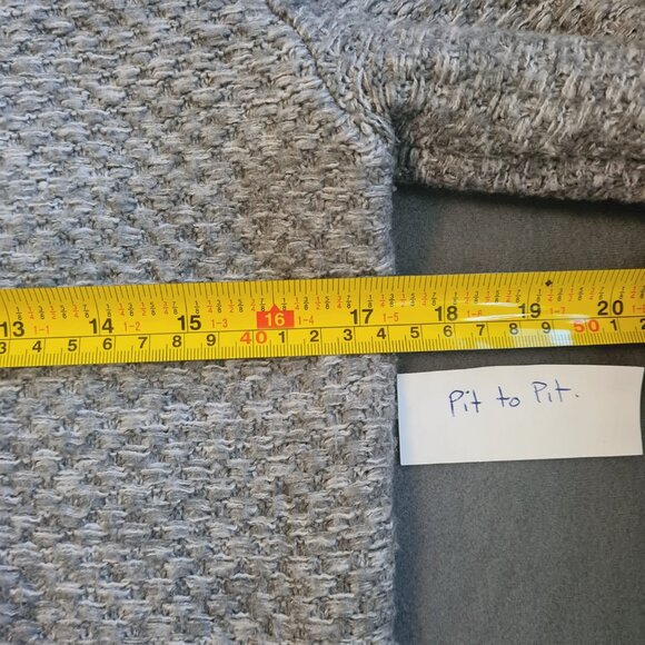 Abercrombie & Fitch Women Cardigan Wool Blend Oversized Long Open Gray w/Pocket - Picture 12 of 13